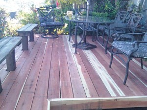 Deck refinished by the Fix It Professionals